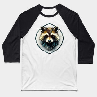 Geometric Raccoon Baseball T-Shirt